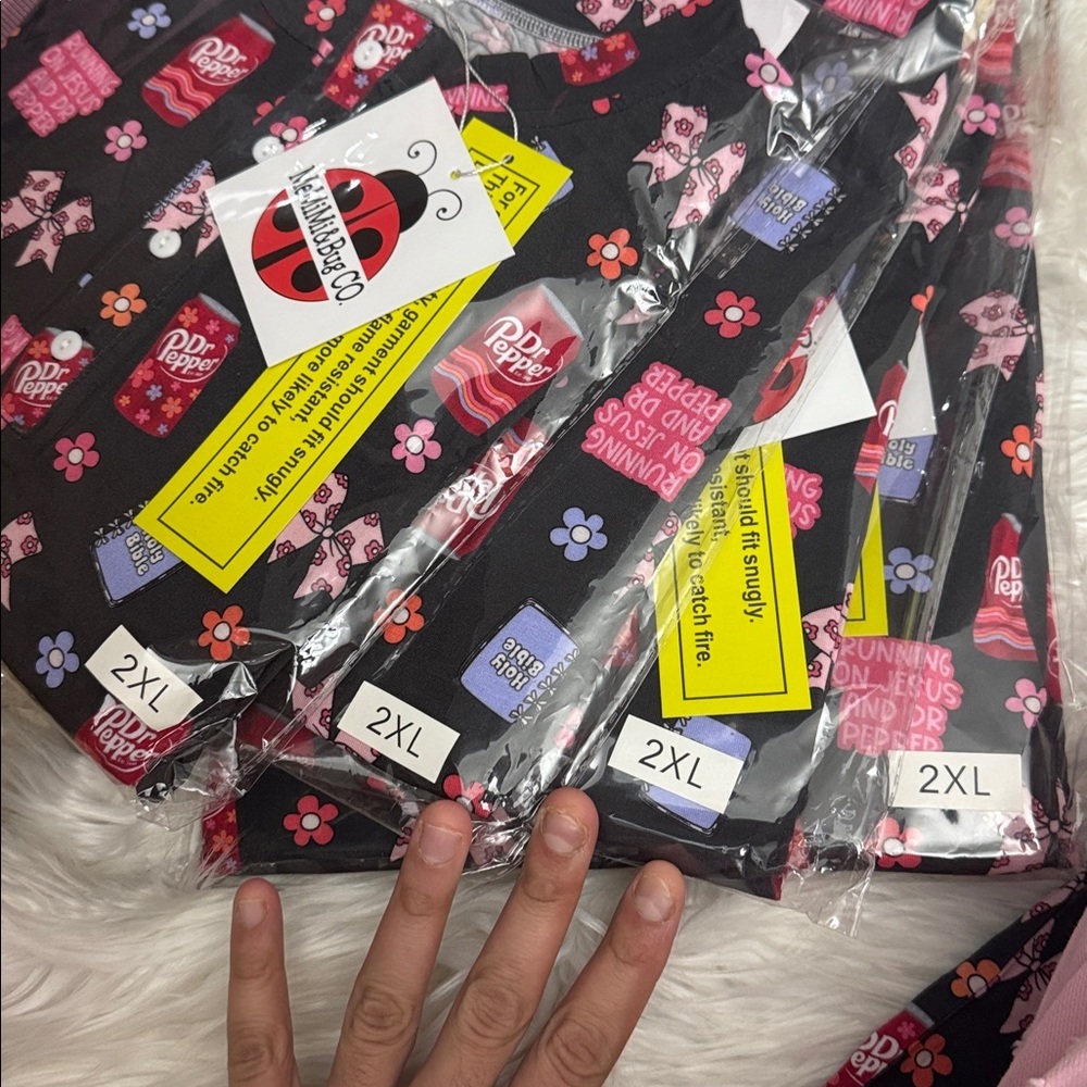 50 pc for 100$ soft bamboo pajama tunic dress cute prints for Christmas gif - Picture 7 of 11